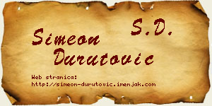 Simeon Durutović vizit kartica